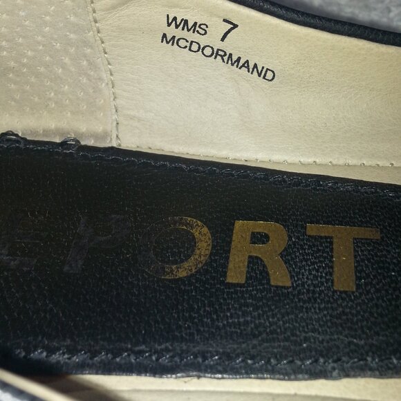 Size 7 Black Report Ballet Flats School Uniform Shoes Worn - Picture 13 of 14